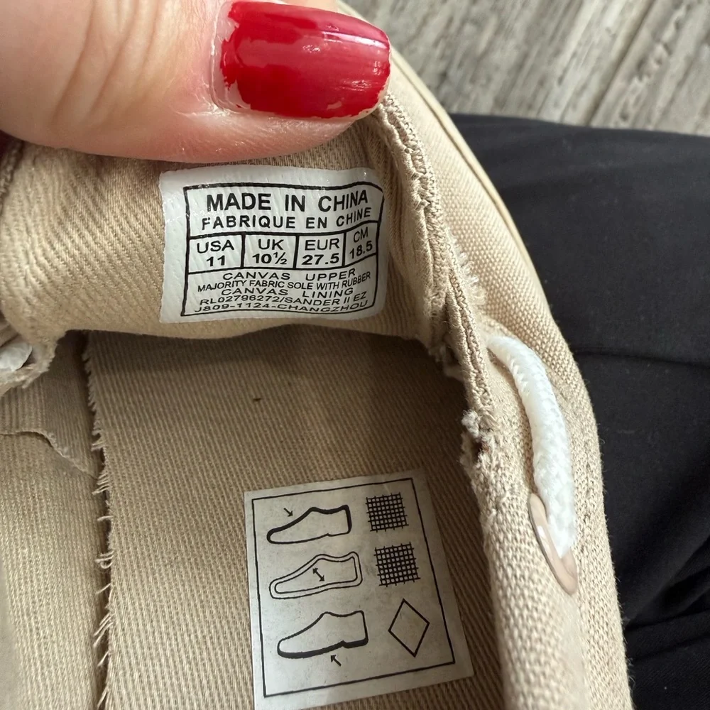 Polo by Ralph Lauren Boys Beige Canvas Dress Shoes